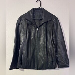 Vintage Avanti Women's Classic Black Leather Jacket Size 1X Plus